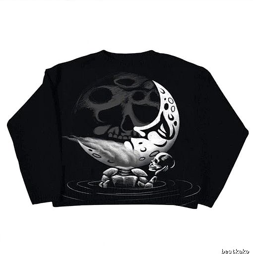 Sport Anime graphic sweater Black Knit Top for Warm Weather