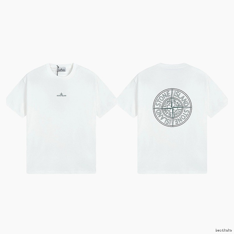 Stone Island Compass Series Street Style White T-Shirt