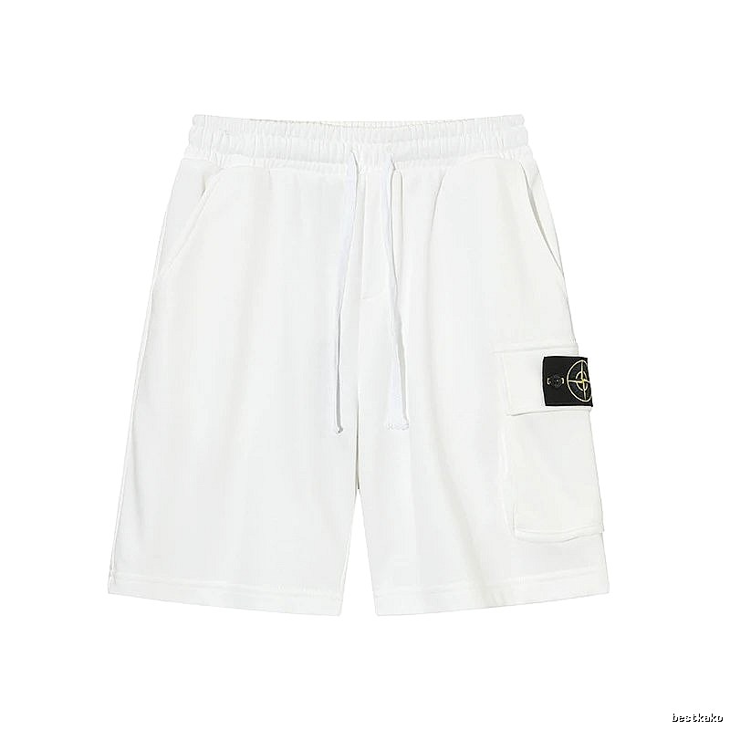 Stone Island Compass Series Workwear Style White Shorts