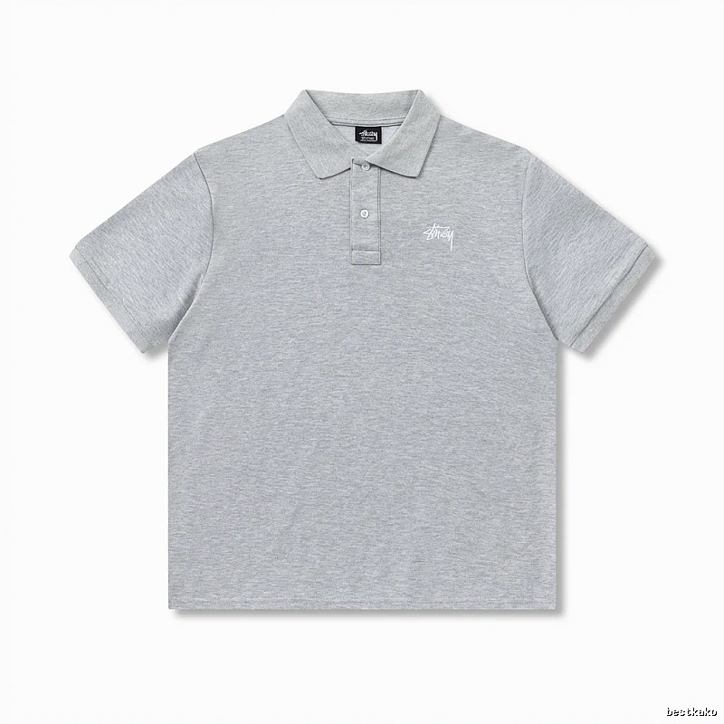 Stussy basic grey Polo shirt