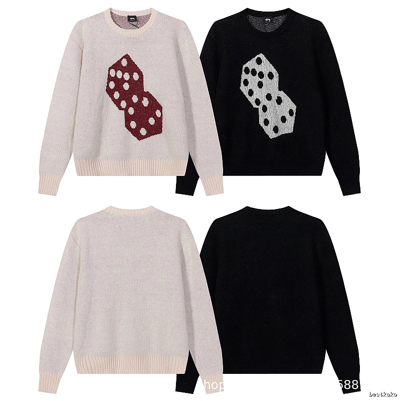 Stussy Black Swirl Graphic SweatShirt Logo Detail