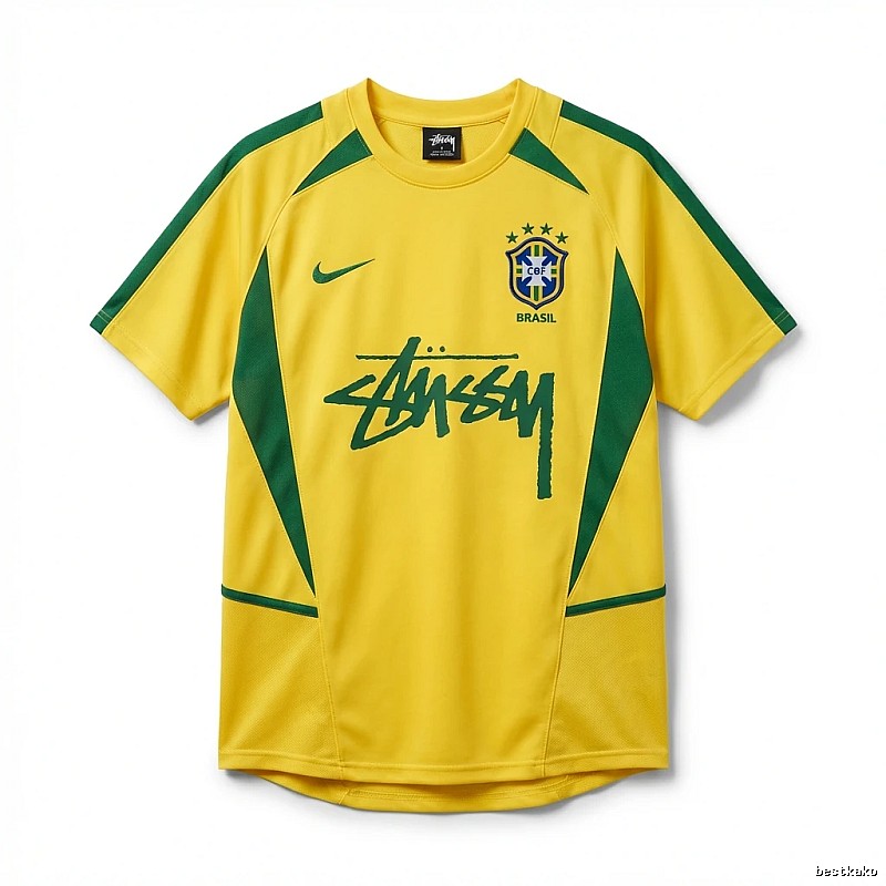 Stussy Brazilian-style yellow-green T-shirt