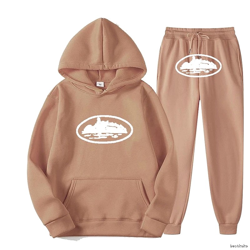 Stussy Camel Tracksuit Set Downtown Style Logo
