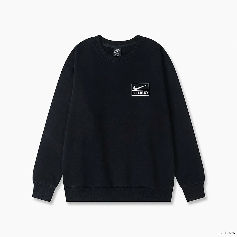Stussy Co-branded Simple Black Sweatshirt