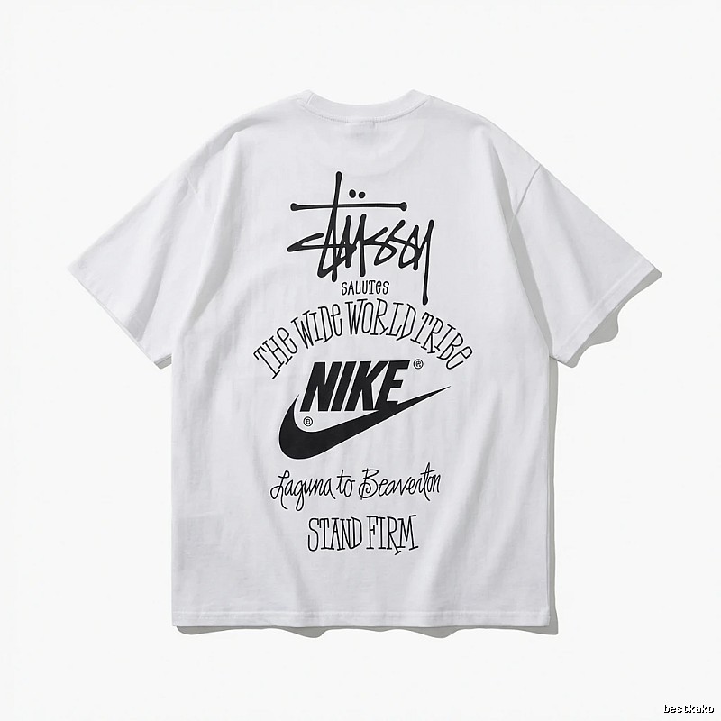 Stussy Co-branded Simple White T-shirt