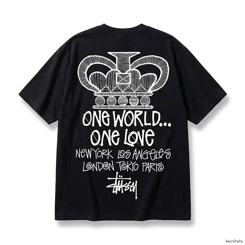 Stussy Crown Print Black T-shirt
