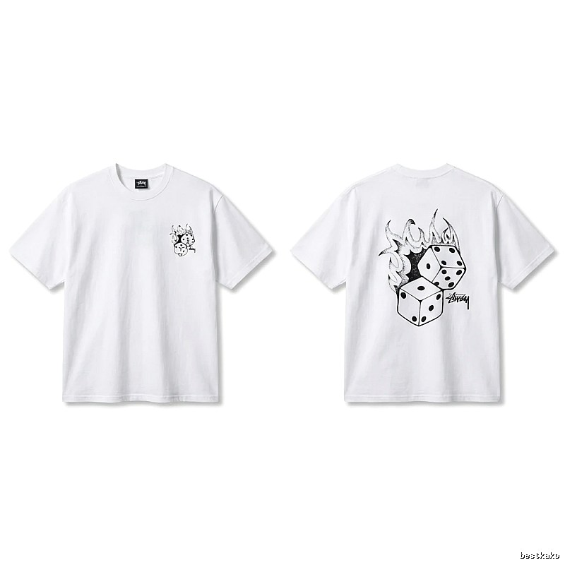 Stussy Dice Print Style White T-shirt