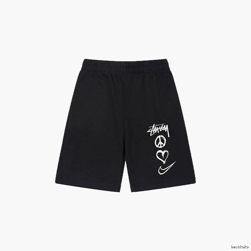 Stussy graffiti-style black shorts