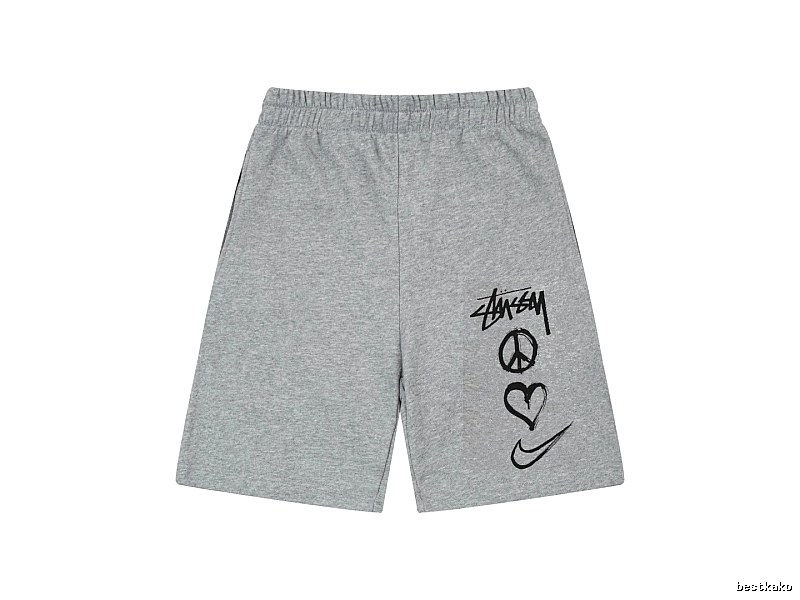 Stussy graffiti-style gray shorts