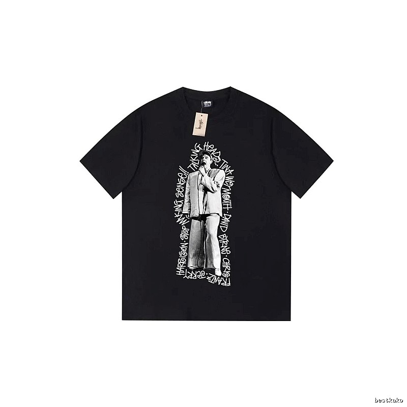 Stussy Lightweight Graphic T-shirt Black White Stussy for Trend Styling