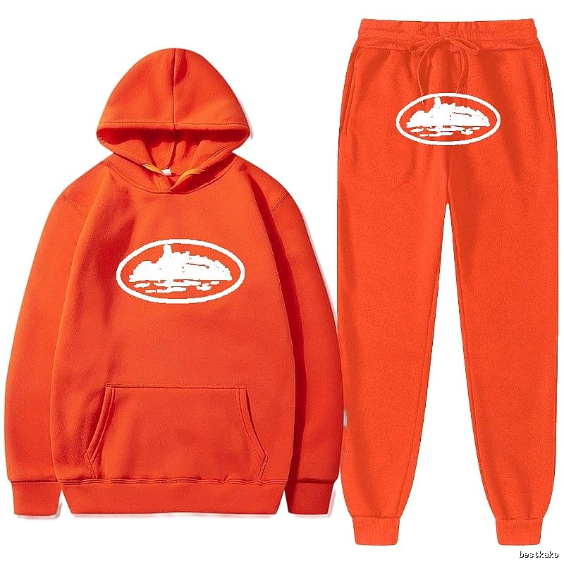 Stussy Orange Tracksuit Set Logo Detail