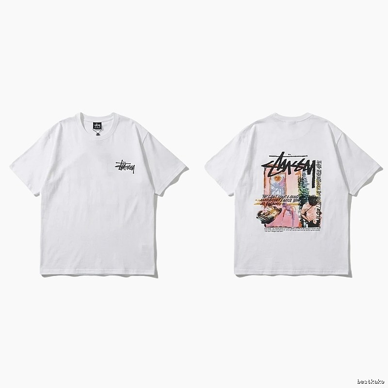 Stussy - printed casual white T - shirt