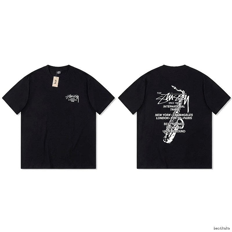 Stussy trendy and cool style black T-shirt