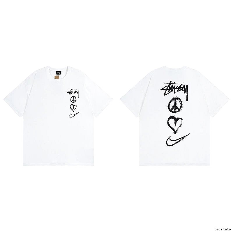 Stussy White Spider Graphic T-Shirt Logo Detail