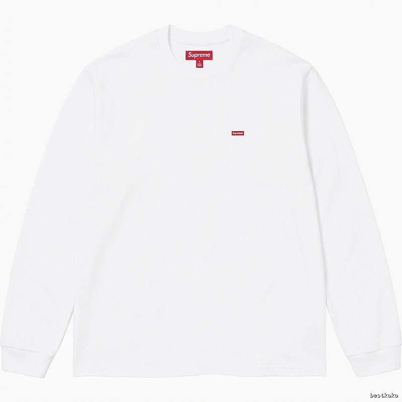 Supreme basic simple white long-sleeve