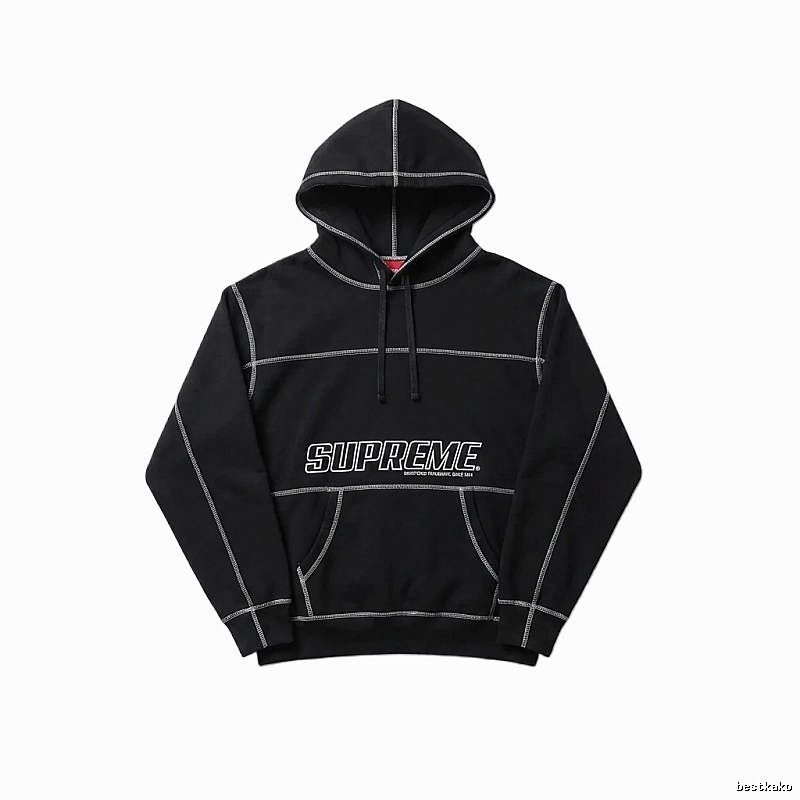 Supreme basic street style black sweatshirt