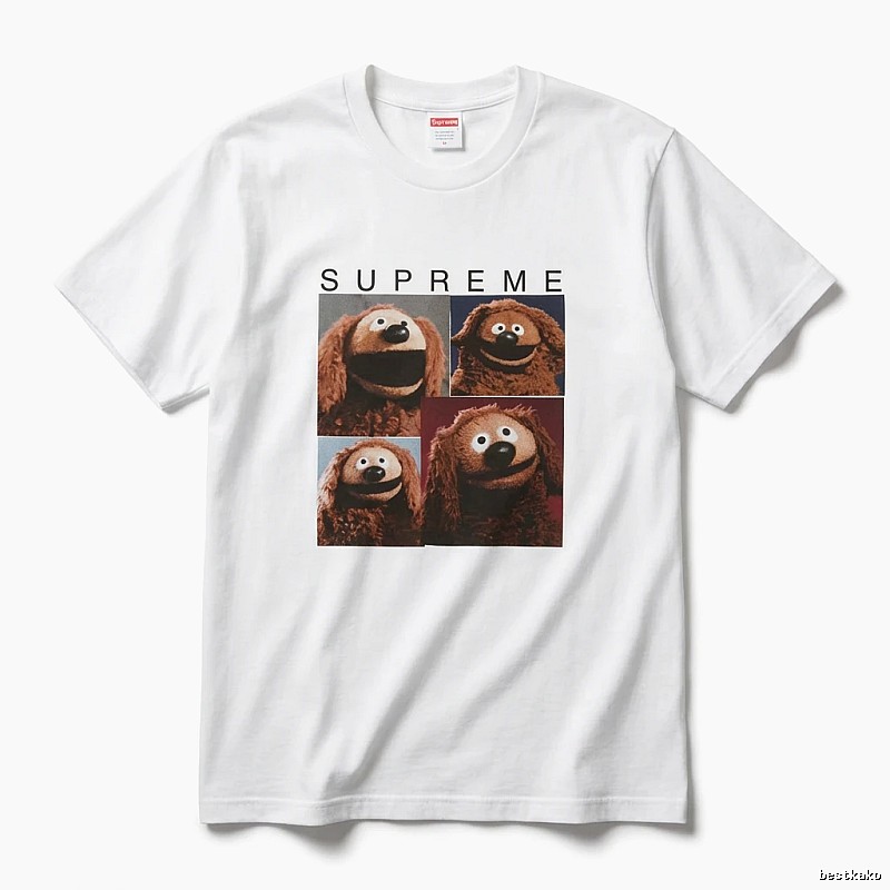 Supreme cartoon print white T-shirt