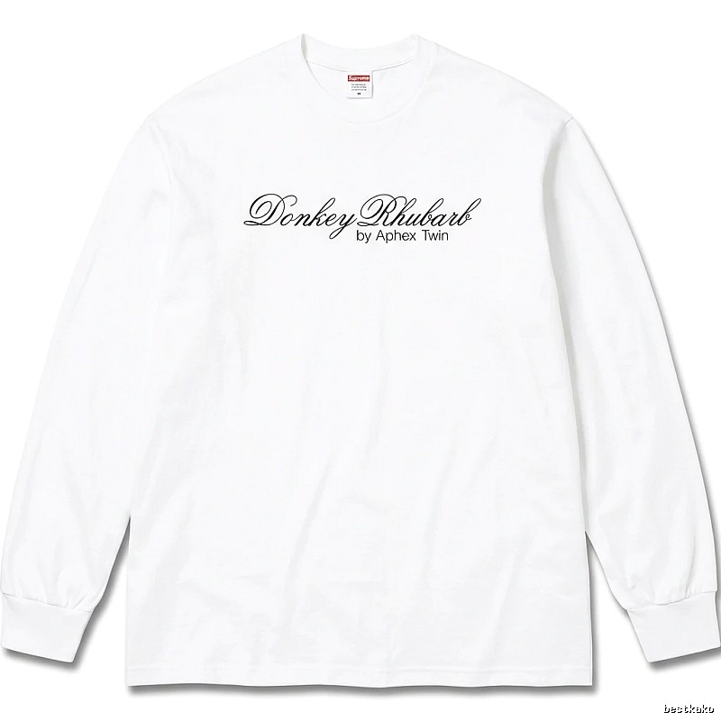 Supreme letter style white long-sleeve