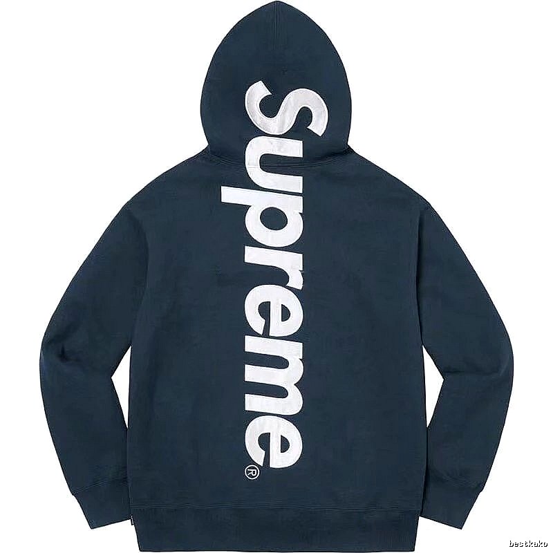 Supreme Premium Style Logo hoodie Gray Red Oversized for Resort Outfits