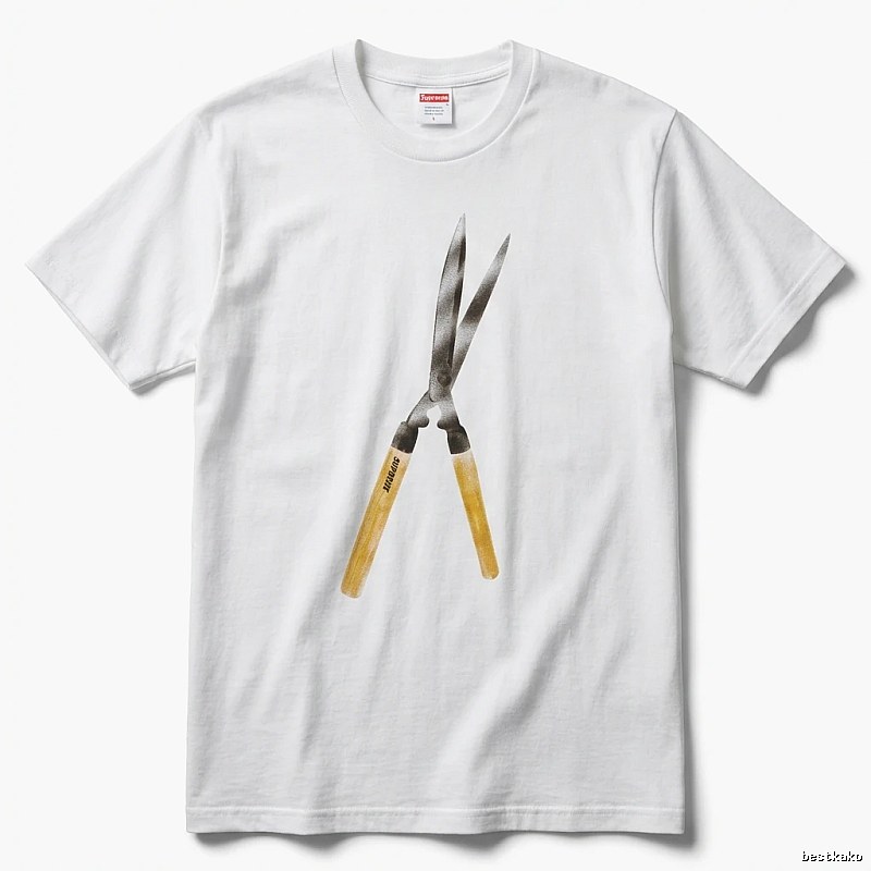 Supreme Scissors Print White T-shirt