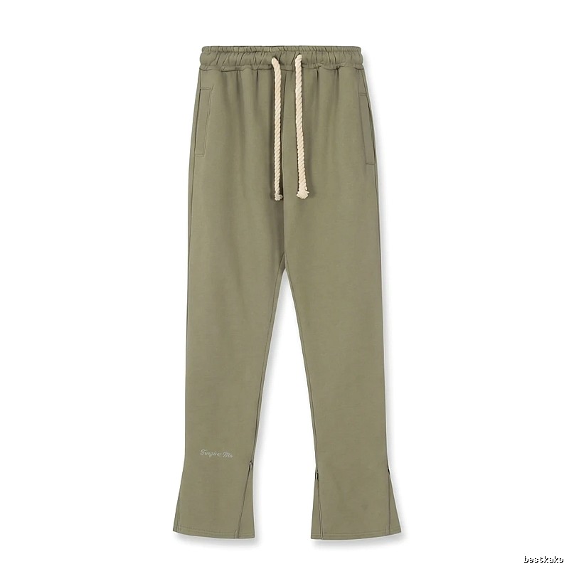 SynaWorld casual style olive green trousers