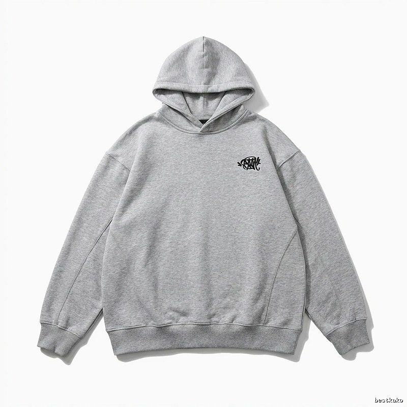 SynaWorld Simple Style Light Gray Hoodie