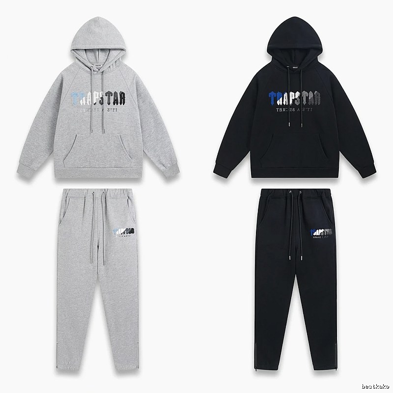 Trapstar Casual Style Grey-Black Suit