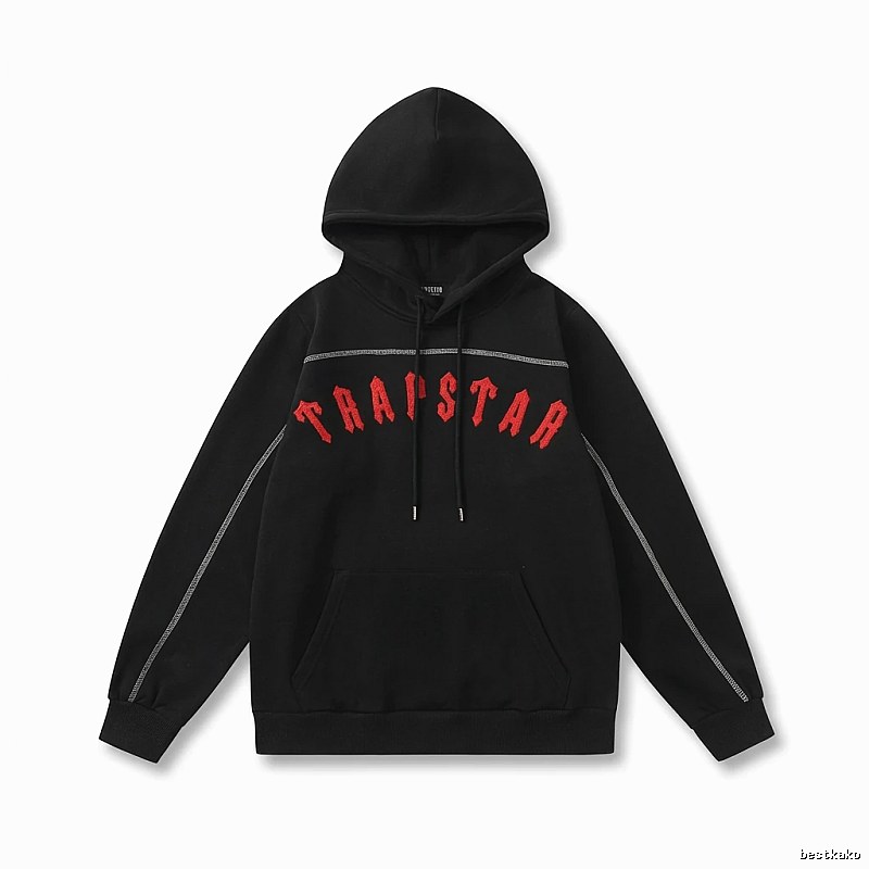 Trapstar Letter Style Black Hoodie