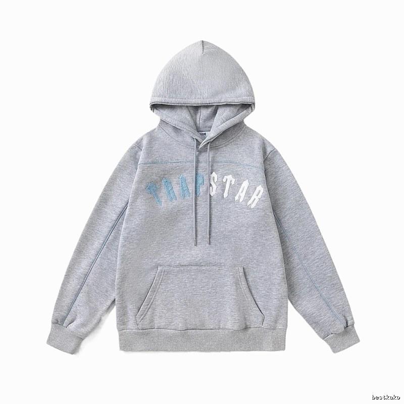 Trapstar Letter Trendy Cool Gray Sweatshirt