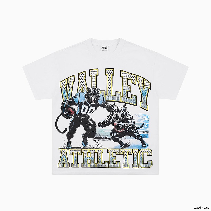 Valley Sports American Retro White Short-sleeve T-shirt