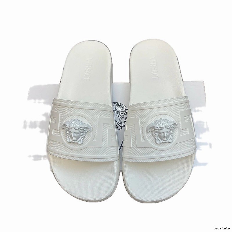 Versace Medusa Luxury Style White Slides
