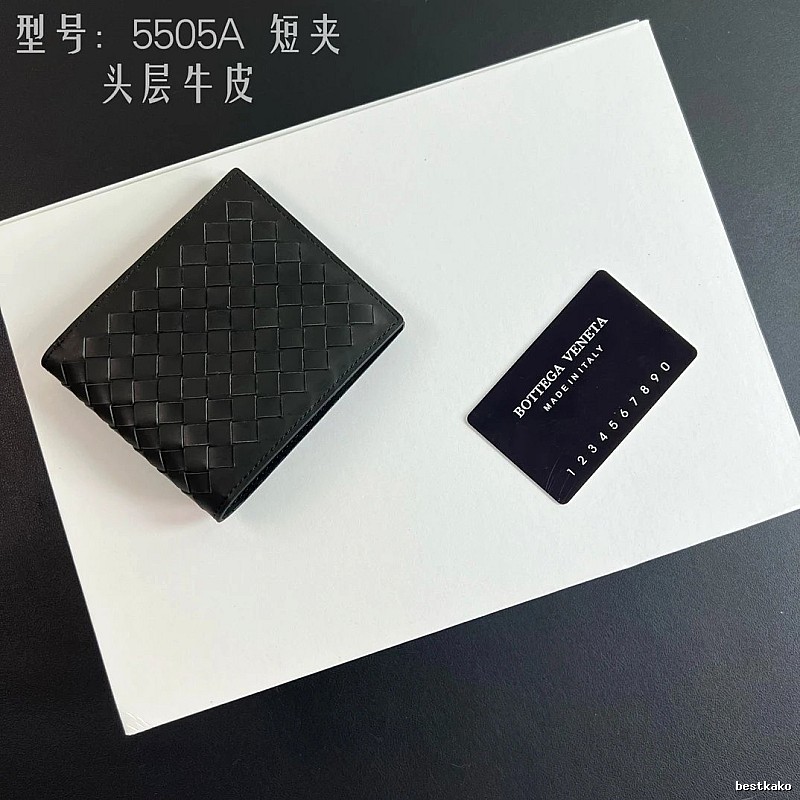 Wallet by Bottega Veneta with Black Woven Bifold Wallet