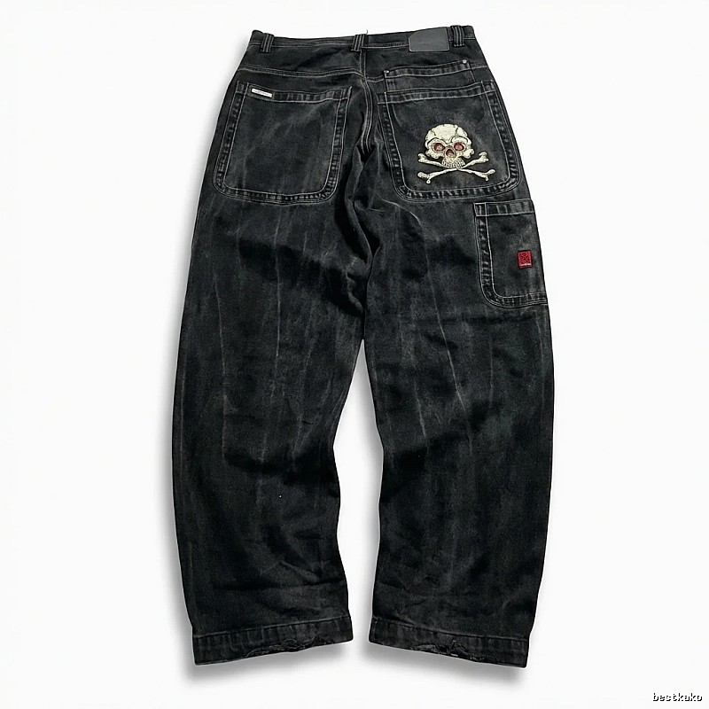 Y2K Dark Trendy Cool Denim Long Pants