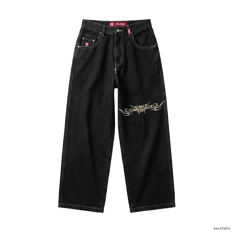 Y2K style black jeans