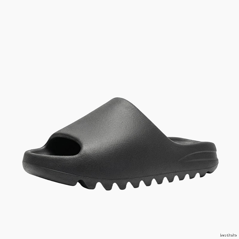 Yeezy matte black slippers