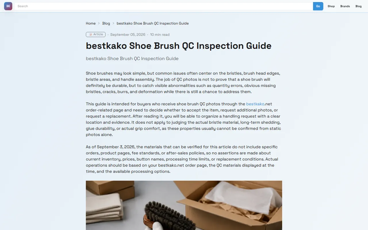 bestkako Shoe Brush Restock Checks visual guide for bestkako